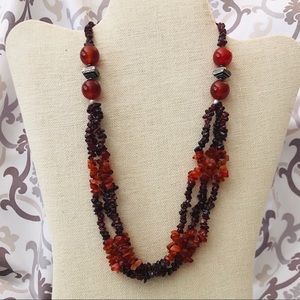 Carnelian, Garnet, Agate Necklace